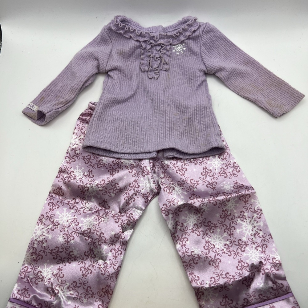 18" American Girl Doll 2010 Purple Snowflake Pajamas